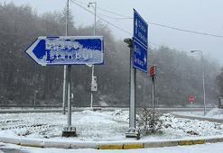 Bolu Dağı'nda kar yağışı
