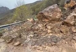 Sivas'ta heyelan köy yollarını ulaşıma kapattı