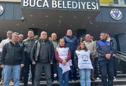 Buca Belediyesi'nde memurlar eylemini sürdürdü