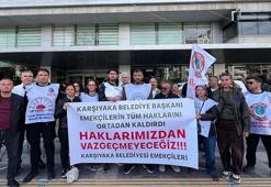 Karşıyaka Belediyesi'nde memur eylemleri akşam nöbeti ile devam ediyor