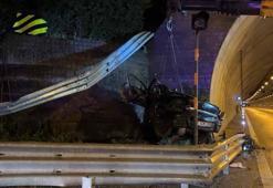 Otomobil tünel girişindeki duvara çarptı; 1 ölü