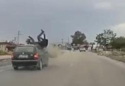 Hatay'da otomobilin motosiklete çarptığı kaza kamerada: 1 ölü, 1 yaralı
