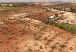 Gaziantep’te, fırtınada ağaçların devrildiği fıstık bahçelerindeki hasar dronla görüntülendi