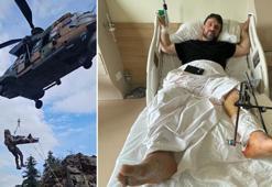 Askeri helikopterle kurtarıldı; o anları anlattı