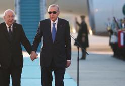 Cumhurbaşkanı Erdoğan, Cezayir Cumhurbaşkanı Tebbun'u karşıladı
