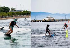 Bodrum’da su jeti, flyboard ve motosurf yarışları nefes kesti