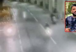 Taksim’de motosikletiyle duvara çarpan Ömer'in hayatını kaybettiği kaza kamerada