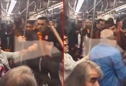 Sarıyer'de metroda küfürlü tezahürat kavgası; oklavayla müdahale etti