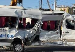 TIR ile çarpışan işçi servisi devrildi: 1 ölü, 7 yaralı