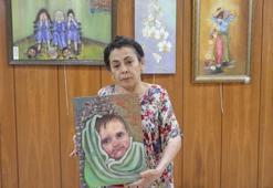 Adanalı ressam, asrın felaketinde 128 saat sonra enkazdan çıkarılan Vatin bebeği resmetti