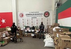 Kapıkule'de TIR'da uyuşturucu ve çok sayıda kaçak sigara malzemeleri ele geçirildi