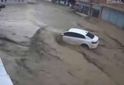 Samsun Havza’daki selin ilk anları kamerada