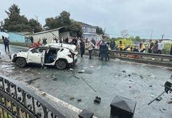 Takla atan cip, karşı şeritteki başka bir cipin üzerine düştü: 1 ölü, 7 yaralı