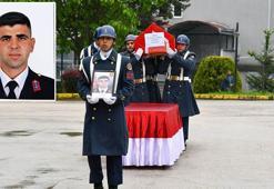 Kalp krizinden ölen ilçe jandarma komutanı, askeri törenle uğurlandı