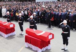 Tekirdağ'da şehit 2 polis memuru için tören