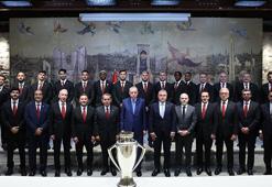 Cumhurbaşkanı Erdoğan, Süper Lig şampiyonu Galatasaray’ı kabul etti