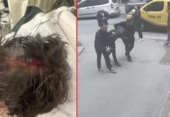 Beyoğlu’nda kaldırımda yürürken başına cam düştü; 7 dikiş atıldı