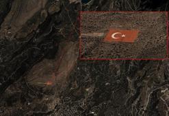 GÖKTÜRK-1 uydusu, Torosların zirvesine işlenen Türk bayrağını görüntüledi