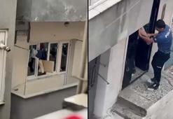 Kağıthane’de sinir krizi geçirdi evin camlarını kırıp eşyaları sokağa attı