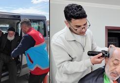 Erzincan’da öğrencilerden yaşlılara bayram bakımı