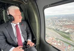 Vali Gül, bayram tatilinin ilk gününde İstanbul trafiğini havadan denetledi