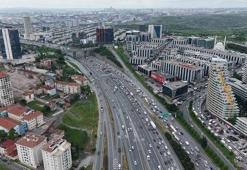 İstanbul'da bayram trafiği havadan görüntülendi