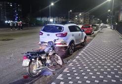 Motosiklet park halindeki cipe çarptı: 1 ölü, 1 yaralı