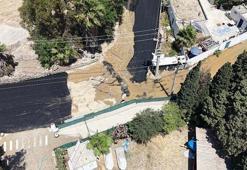 Bodrum’da isale hattı patladı, tonlarca su boşa aktı