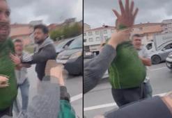 Sancaktepe'de trafikte tartıştığı kadın sürücüye saldıran şüpheli kamerada