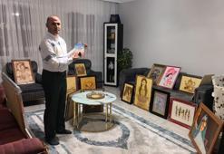 Güvenlik kulübesinden sanat galerisine; ilkokulda başlayan resim tutkusunu bin tablo ile 288 şiire döktü