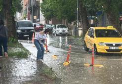 Edirne'de dolu ve sağanak etkili oldu
