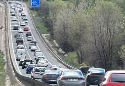 Bolu'da bayram dönüşü yoğunluğu başladı