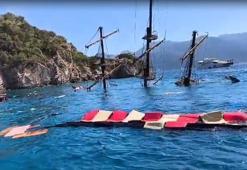 Marmaris’te tur teknesi battı, 110 yolcu tahliye edildi