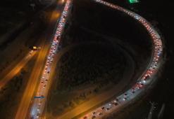 ‘Kilit Kavşak’ Kırıkkale’de bayram dönüş trafiği dron ile görüntülendi