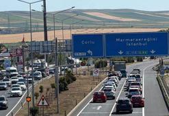 Tekirdağ-İstanbul kara yolunda araç yoğunluğu; ağır vasıtalara kısıtlama