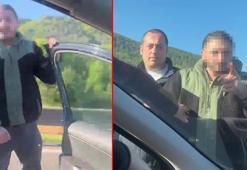 Otoyolda tartıştığı sürücüyü darbetti, o anlar kamerada