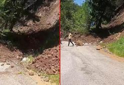 Osmaniye´de heyelan yayla yolunu kapattı