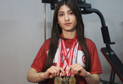 Türkiye Bilek Güreşi Şampiyonu Sümeyye, gözünü Avrupa'daki madalyalara dikti