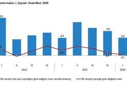 TÜİK: Türkiye ekonomisi 1'nci çeyrekte yüzde 2,5 büyüdü