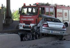 Tuzla’da gişelerde beton bariyere çarpan otomobilin sürücüsü öldü