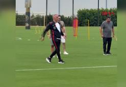 TFF Başkanı Hacıosmanoğlu, Miami’deki ilk antrenman öncesinde sahaya çıktı