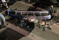 Kaza sonrası kaçan alkollü sürücü, otomobilinin düşen plakasından yakalandı