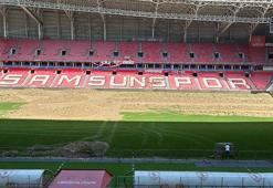 Samsun 19 Mayıs Stadyumu'nun zemini yenileniyor