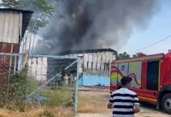 Bursa'da boya imalathanesinde yangın