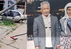 Duvara çarpan otomobildeki yaşlı çift öldü