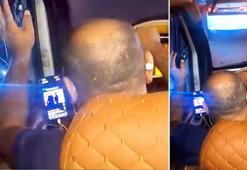 Esenyurt'ta direksiyon başında video izleyen minibüs şoförü kamerada