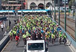 Milli maçın ardından Tarihi Yarımada'da pedal çevirdiler