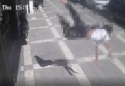 12 yaşındaki çocuk, güvercinlerle ilgilenirken 2'nci kattan düştü; o anlar kamerada