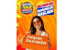 Hepsiburada büyük yaz indirimlerinin başladığını duyurdu