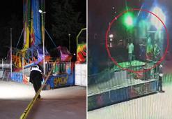 Lunaparkta 'ranger'ın operatöre çarptığı kaza kamerada